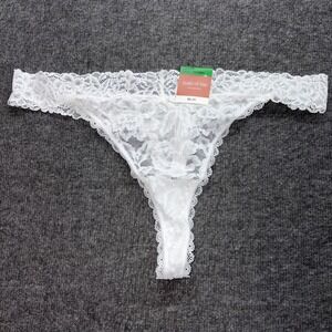 State Of Day Intimates Large Lace Thong Bright White